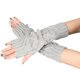 thumbnail image 3 of Guantes sin dedos hechos punto del color sólido de las manoplas con las manoplas del ganchillo del agujero del pulgar, 3 of 5