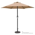 thumbnail image 3 of Abble 7.5ft Patio Umbrella with Crank Handle Outdoor Market Umbrella with 6 Sturdy Umbrella Ribs Waterproof for Garden Deck Backyard Pool, Tan, 3 of 7