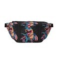 thumbnail image 3 of Sigee Blue Dinosaur for Multi-functional Belt Bag for Men and Women With Adjustable Strap For Travel Running Hiking, 3 of 8