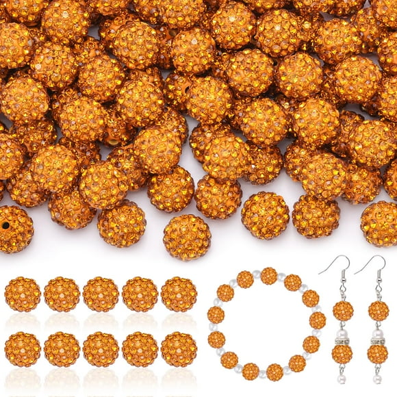 Perlas de diamantes de imitación doradas de Beads TINKRSTUFF, 160 unidades, 10 cm
