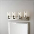 thumbnail image 4 of Hampton Bay Regan 29.13 in. 4-Light Brushed Nickel Bathroom Vanity Light with Clear Glass Shades, 4 of 9
