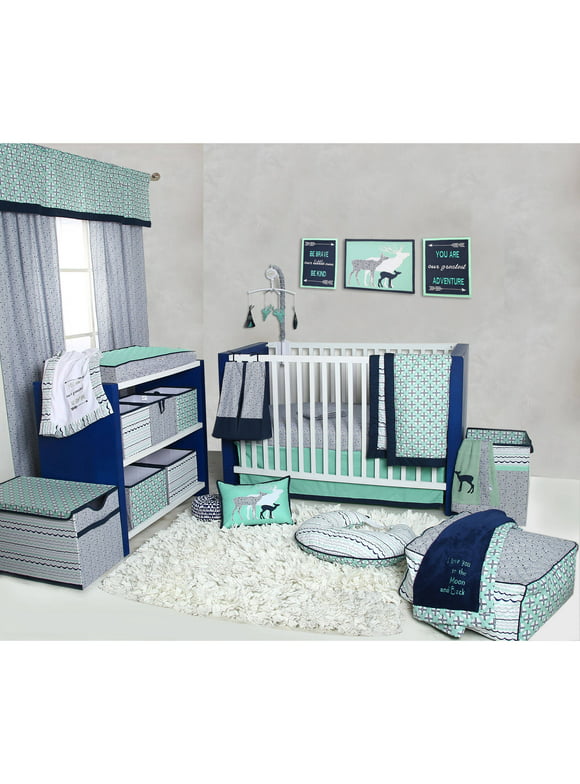 Bacati Modern 10 Piece Bedding Sets, Crib Bed