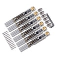 thumbnail image 3 of Puente de fijo de Metal con tuerca y llave para accesorios de piezas de repuesto de instrumentos de guitarra eléctrica sin cabeza , Plata Argén Sunnimix cordal del puente, 3 of 8