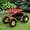 Red, variant on Garden Cart with Heavy Duty Tool Tray, Rolling Garden Scooter with 360° Swivel Seat, Adjustable Height, 10" Pneumatic Tires, Rear Basket, 330 lb Capacity for Gardening Planting Yard Work Red