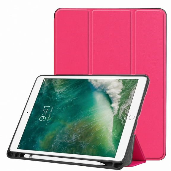 Allytech 10.5 Inch iPad Case, iPad Air 3st Generation Case (2019), iPad Pro 10.5 Case, Slim Pencil Holder Leather Stand Folio Smart Cover Auto Sleep Wake Shell for Apple iPad Pro 10.5/ Air 3, Rose