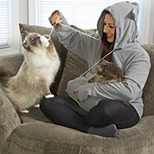 KITTYROO Cat Hoodie The Original AS SEEN ON TV Kitty Carrying Sweatshirt with Super Soft Kangaroo Pet Pouch Medium