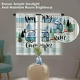 thumbnail image 6 of Camping Happy Camper Kitchen Curtains, Vintage Tree MountainShort Window Curtains Set of 2, Window Treatment Tier Curtains for Kitchen Over Sink Dining Room Decor (26x36 Inch), 6 of 6