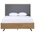 thumbnail image 3 of Taylor Upholstered Eastern King Panel Bed Light Honey Brown and Grey, 3 of 14