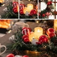 thumbnail image 6 of YOHAVEN 6FT Prelit Christmas Garland with Red White Striped Bow and Candy Ornaments, LED Holiday Lights Decor for Front Door Window Table Mantle, 6 of 6