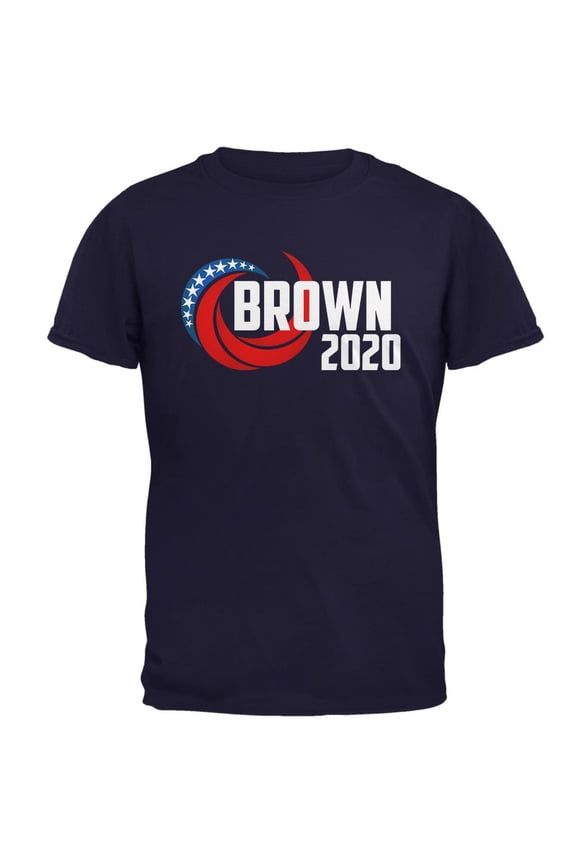 Presidential Election 2020 Jerry Brown Swoosh Mens T Shirt Navy 2XL