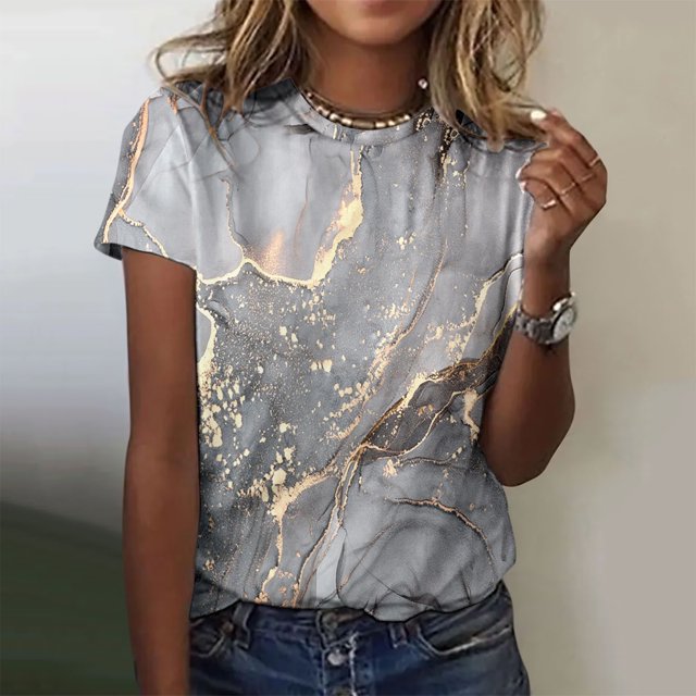 WILLBEST Canada T Shirt Womens Spring Summer Colorful Printed Short Sleeve O Neck T Shirt Top