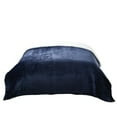thumbnail image 5 of HomeRoots 531219 0.5 x 60 x 80 in. Navy Blue Knitted Polyester Solid Color Plush Throw Blanket, 5 of 5