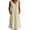 #0004-Khaki, variant on Women’s Cotton Linen Sleeveless V Neck Midi Summer Dresses Casual Loose Tank Dress Solid Pleated Beach Sundresses