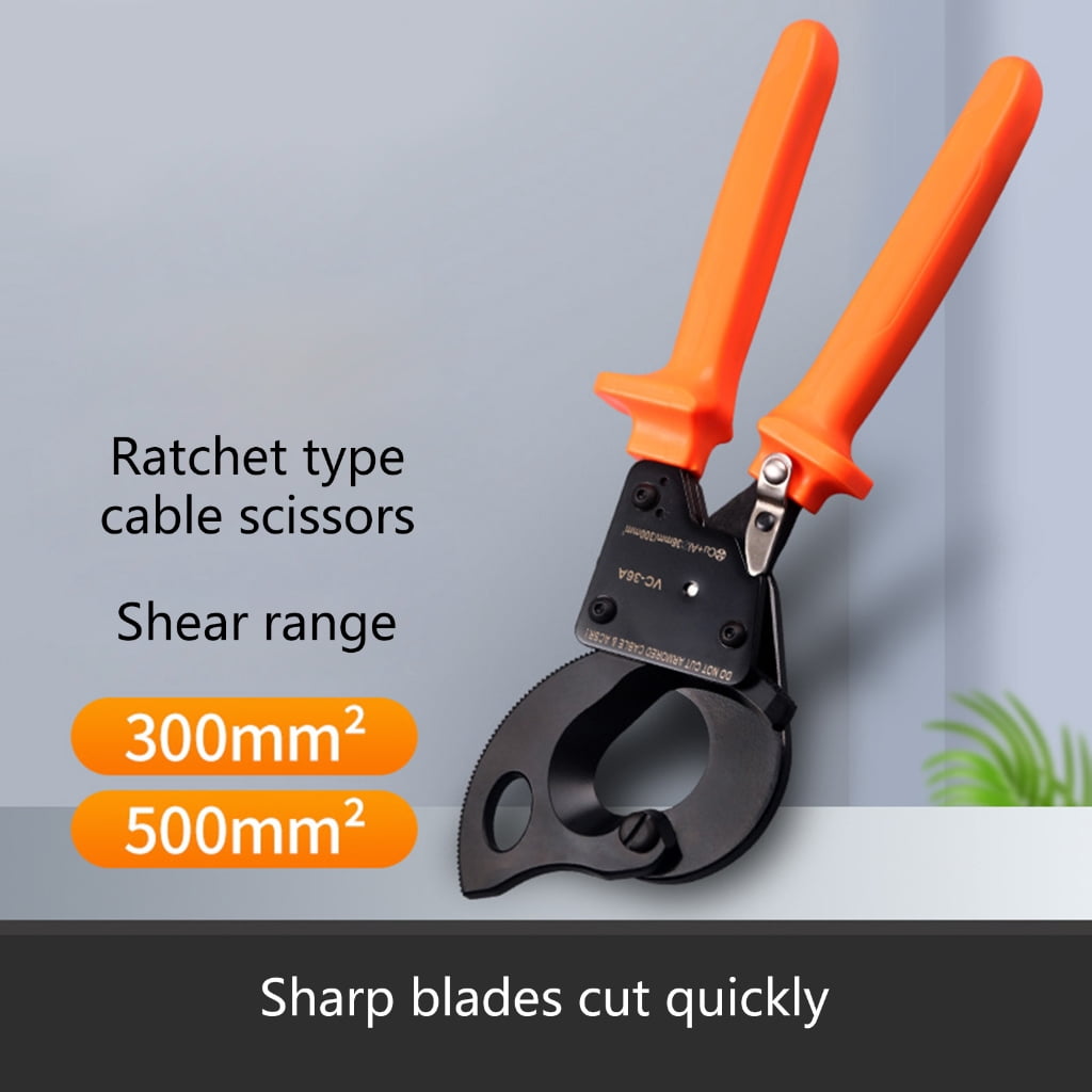 MOMOJIA Convenient Ratcheting Cable Cutter Easy to Use Cutting Tool Suitable for Different Wire Up to 250mm²/300mm²/500mm²