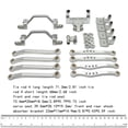 thumbnail image 7 of Almencla 1/16 RC Upgrades Kit Front and Rear Shock Metal Chassis Link Rods Steering Servo Mount for Model Truck DIY Modified argent, 7 of 7