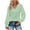 Green, variant on fatyb Women's Dressy Tops V Neck Puff Long Sleeve Eyelet Blouses Casual Work Shirts Workwear