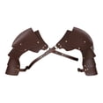 thumbnail image 2 of shoulder pauldron,PU Leather Unisex Medieval Shoulder Pauldron,Cosplay Shoulder Cover Cape Adjustable Buckles,Steampunk Body Chest Harness Knight , Pirate Chest Harness Costume Hugo hombrera de hombro, 2 of 10
