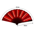 thumbnail image 5 of Tnobhg Luminous Fan LED Ambiance Light Foldable Glowing Strong Hinge 12V 10 Inch KTV Bar Club Decoration Night Performance Prop Hand Fan, 5 of 7