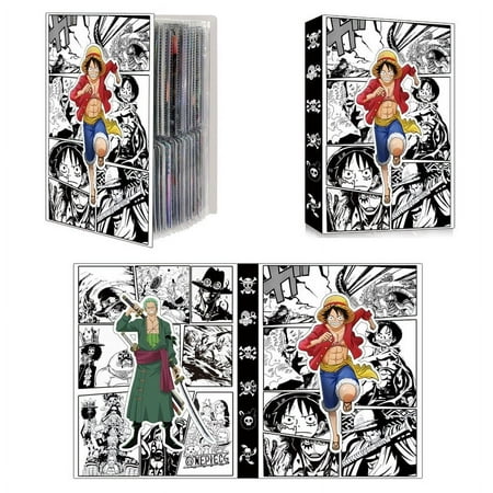 240pcs Card Album Book Naruto Dragon Ball Goku Vegeta ONE PIECE Luffy Zoro Map Letter Holder Binder Card Notebook Collection Toy