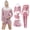 pink, variant on JUNWELL 5pcs Women‘s Workout Sets Athletic Clothing Sets for Women Fitness Tracksuits Yoga Running Tennis Activewear Gym Outfits
