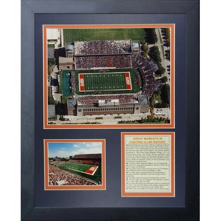 - Legends Never Die University of Illinois Memorial Stadium Framed Memorabilia