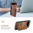 thumbnail image 3 of Retro flower figure PU leather phone case for Google Pixel 9 Pro XL 9pro 8A 7A 8pro 7pro 6A card bag kickstand cover, 3 of 8