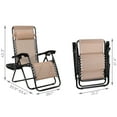 thumbnail image 2 of LAZY BUDDY Zero Gravity Chairs Set of 2, Portable Patio Recliner Outdoor Folding Lounge Chair with Cup Holder Trays for Poolside, Garden, Backyard, Lawn, 330lbs, 2 of 7