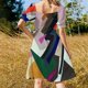 thumbnail image 4 of HD. Suprematismo de Olga Rozanova Vestido de manga corta Vestido largo vestidos de mujer con mangas largas, 4 of 7