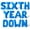 Blue, variant on Letter Balloons - SIXTH YEAR DOWN 16" Inch Alphabet Letters Foil Mylar Balloon 6th Birthday Party Banner (Red)