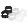 thumbnail image 1 of Expansor De Túnel Silicona Color Negro Blanco Transparente, 1 of 8