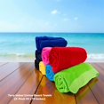 thumbnail image 4 of Cotton Beach Towels Set of 2, Oversized Terry Velour, Burgundy, 4 of 4