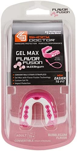 Shock Doctor Gel Max MouthGuards X2 Pink All Contact Sports Rugby/Hockey/Boxing 
