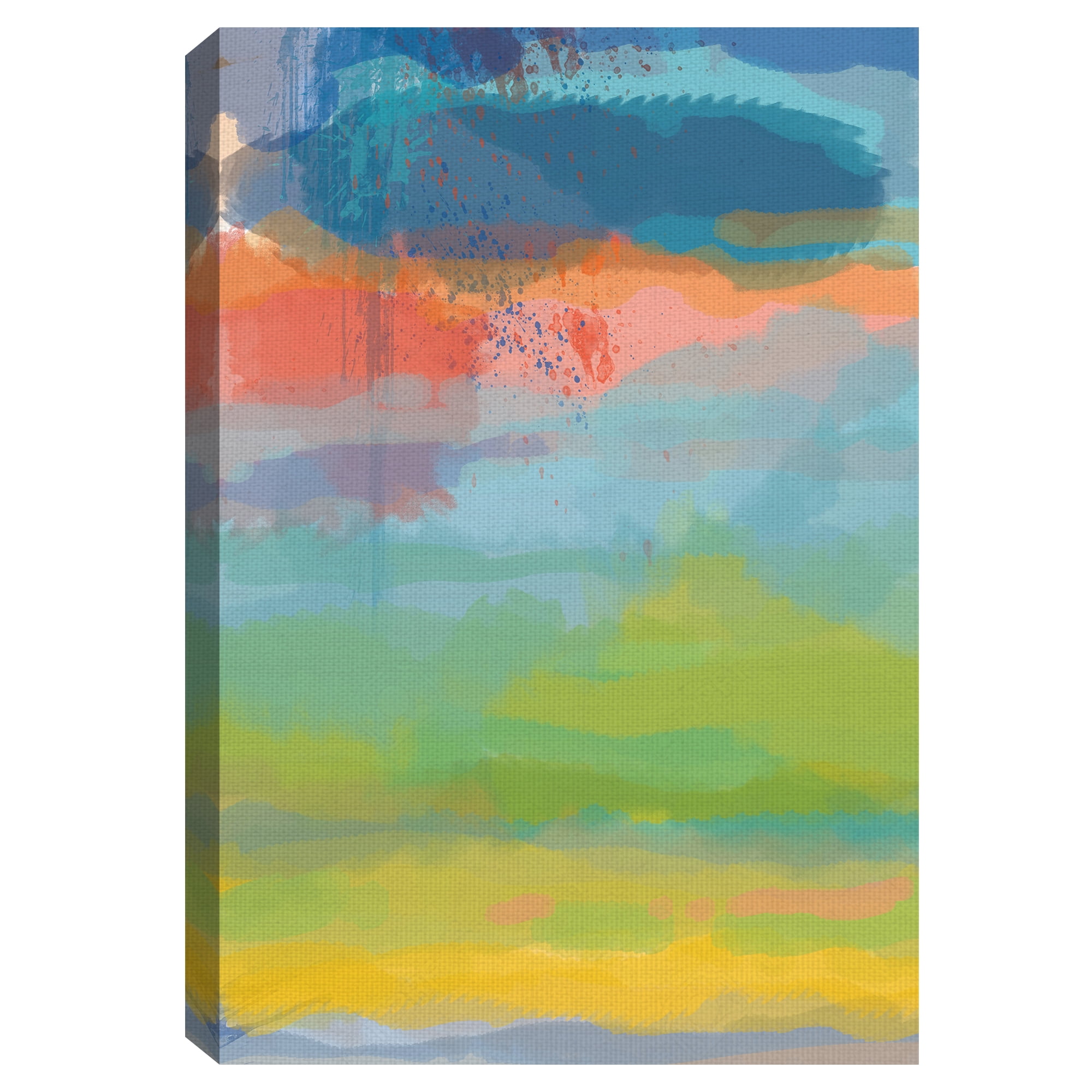 Masterpiece Art Gallery Point In Time Light Circular Abstract By Mary Calkins Canvas Art Print 24" x 24"