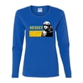 thumbnail image 2 of Support Ukrainian Flag Zelensky RESIST Womens Graphic Long Sleeve T-Shirt, Royal, Small, 2 of 4