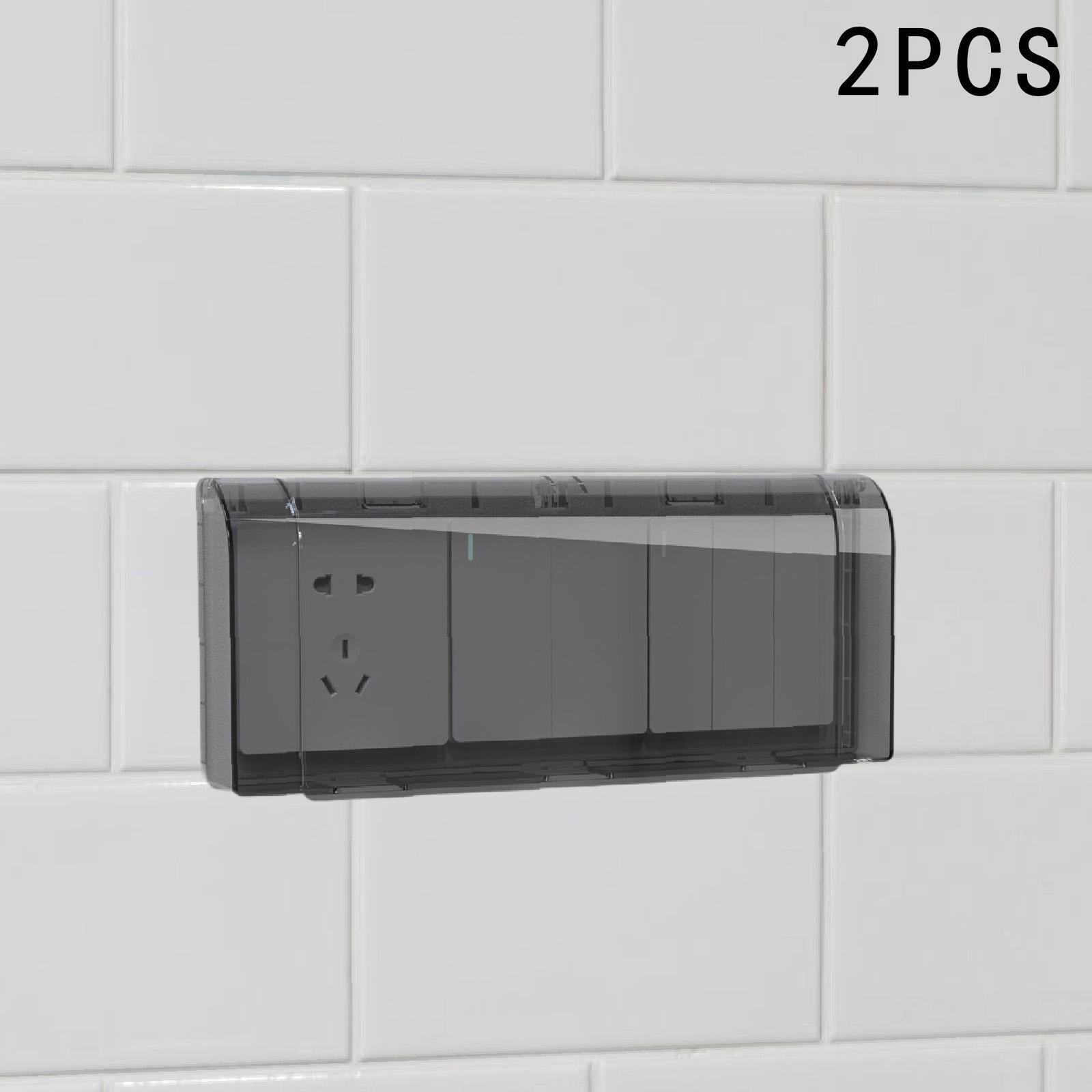 Baoblaze 2 Pieces Waterproof Outlet Covers Outdoor Socket Protector for Indoor Office Black Clear