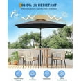 thumbnail image 3 of 7.5FT Outdoor Patio Umbrella Table Market with Push Button Tilt and Crank, 6 Sturdy Ribs UV Protection Waterproof for Garden, Deck, Backyard, Pool (Grey), 3 of 7