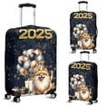 thumbnail image 2 of Happy New Year Pomeranian Welcome 2025 Balloon Firework Party Travel Luggage Cover Pom Dog Lover Gifts Suitcase Dust Protective Decor - 01014, 2 of 5