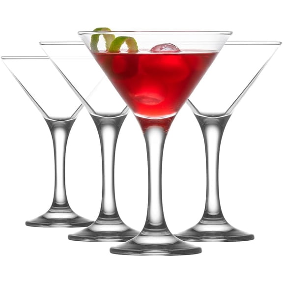 LAV Martini Cocktail Glasses Set of 6 - Cosmopolitan Glasses 6 oz for Party