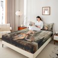 thumbnail image 4 of Castle Fairy Tiger Animal Full Size Sheets for Female Men,Abstract Vintage Bed Sheets, 4 of 7