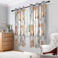thumbnail image 2 of Yayeee Window Curtains Light Filtering 63"x52" Grommet Panel Pair Home Living Room Decor, Brown Cartoon Bears, 2 of 7