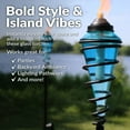 thumbnail image 3 of Sunnydaze Swirled Blue Glass 2-in-1 Deck/Lawn Torch Set with Adjustable Height (2-Count), 3 of 14