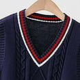 thumbnail image 3 of lnmuld Sweaters for Teens Classic V Neck School Sweater Vest for Girls Knit Cardigan for Big Kids and Teens Comfortable Academic Style Pullover Size:11-12 Years, 3 of 5