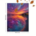 thumbnail image 3 of UK Abstract Sunset Canvas Print, Colorful Modern Art, Ready to Hang for Office Living Room Bedroom, 3 of 8