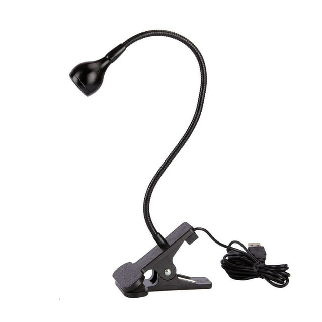 Lámpara LED flexible USB, lámpara de escritorio para computadora portátil con soporte para cabecera