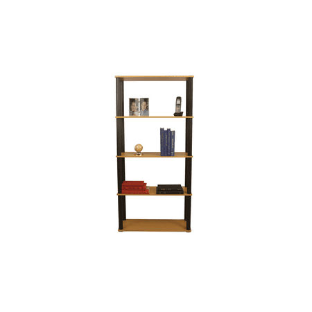 Open 5 - Shelf Standard Bookcase, Multiple Finishes