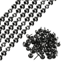 Uxcell 5Pack 1Meter Glossy Upholstery Tacks Strips Trim Sofa Decorative Nails, Gray