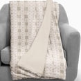 thumbnail image 5 of HomeRoots 471562 Cream Geometric Fleece & Sherpa Throw Blanket, 5 of 5
