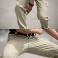 thumbnail image 6 of Lumtrix Cargo Pants For Men Construction Hiking Work Pants Lightweight Breathable Travel Pant With Multi Pockets Khaki S, 6 of 7