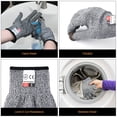 thumbnail image 4 of Yuarrent Comodidad excepcional y protección con guantes a prueba de cortes Guantes de trabajo de cuero Materiales para hombres Jardín y Patio Gris S, 4 of 6