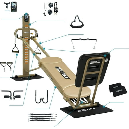 GR8FLEX High Performance Gym - Golden XL Model with Total Over 100 Workout Exercises